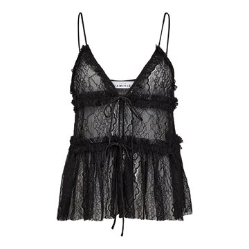 Haute L' Amitié - New Lace Tie Top - Black